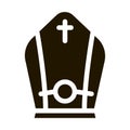 Papal Tiara Icon Vector Glyph Illustration