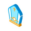 Papal Tiara Isometric Icon Vector Illustration