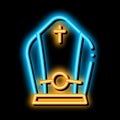 Papal Tiara neon glow icon illustration