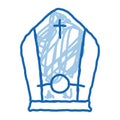 Papal Tiara doodle icon hand drawn illustration