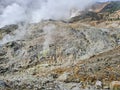 Papandayan Mountain Climbing Crater Area at Garut, West Java, Indonesia Royalty Free Stock Photo