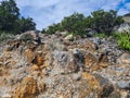 Papandayan Mountain Climbing Crater Area at Garut, West Java, Indonesia Royalty Free Stock Photo