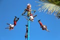Papantla flying men Royalty Free Stock Photo