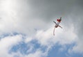 A volador flying dancer performing the traditional Danza de los Voladores Dance of the Flyers in Papantla Royalty Free Stock Photo