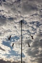 Papantla voladores flyers dancing ritual in veracruz mexico