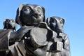 Paparazzi Dogs capture stairway to the moon Royalty Free Stock Photo