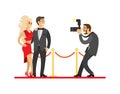 Paparazzi Taking Shot of Celebrities on Red Carpet Royalty Free Stock Photo