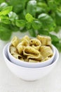 Papardelle with pesto Royalty Free Stock Photo