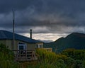 Ces Clarke hut, hiker accommodation. Paparoa Great Walk, south island, Aotearoa / New Zealand Royalty Free Stock Photo