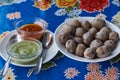 Papas arrugadas, traditional boiled potato dish eaten in the Canary Islands. Canarian wrinkly potatoes