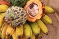 papaya annona bannana dragonfruit