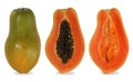 Papaya cut in the half of the cavity.