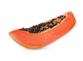 Papaya cut in half with isolate on a white background Royalty Free Stock Photo