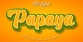 papaya editable text effect style Royalty Free Stock Photo