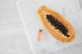 Papaya Extract and Fruit Royalty Free Stock Photo