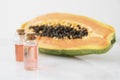 Papaya Extract with Fruit Royalty Free Stock Photo