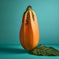 papaya fruit on colorful background , generated by AI