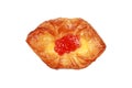 papaya fruit danish bread isolated on white Royalty Free Stock Photo