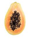 Papaya fruit isolated on white background Royalty Free Stock Photo