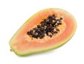 Papaya fruit isolated on white background Royalty Free Stock Photo