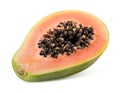 Papaya fruit isolated on white background Royalty Free Stock Photo