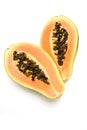 Papaya halves Royalty Free Stock Photo