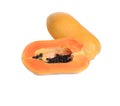 Papaya Halves Royalty Free Stock Photo