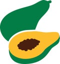 Papaya icon vector