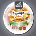 Papaya juice label sticker