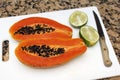 Papaya and Lime Royalty Free Stock Photo