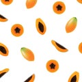 Papaya Poster With White Background