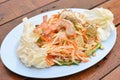 Papaya salad with blue crab Royalty Free Stock Photo