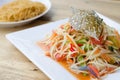 Papaya salad with blue crab Royalty Free Stock Photo