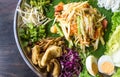 Papaya Salad Famous Thai Food, Somtum Royalty Free Stock Photo