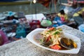 Papaya salad with horse crab Royalty Free Stock Photo