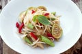 Papaya salad with horse crab Royalty Free Stock Photo