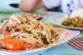 Papaya salad seafood Royalty Free Stock Photo