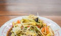 Papaya salad seafood Royalty Free Stock Photo