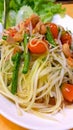 Papaya salad, healthly food