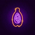 Papaya Seed Neon Sign Royalty Free Stock Photo