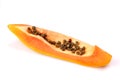 Papaya slice Royalty Free Stock Photo