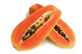 Papaya, sliced. Delicious fresh exotic healthy fruits Royalty Free Stock Photo