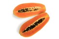 Papaya, sliced. Delicious fresh exotic healthy fruits Royalty Free Stock Photo