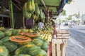 Papaya at tropical market in Yogjakarta, Indonesia.