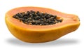 Papaya white background