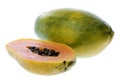 Papayas Isolated