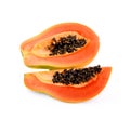 Papayas on the white Royalty Free Stock Photo