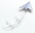 Paper airbus with tail Royalty Free Stock Photo