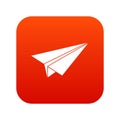 Paper airplane icon digital red Royalty Free Stock Photo