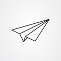 Paper airplane icon logo vector design Royalty Free Stock Photo